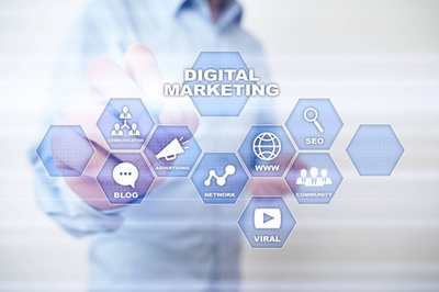 数字营销技术的概念。互联网。在线。Seo。广告 Smm。